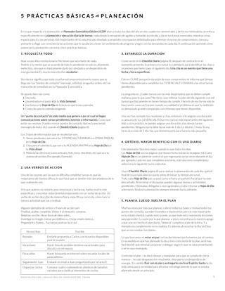 Planeador Un Curso de Milagros - Prácticas de planeación