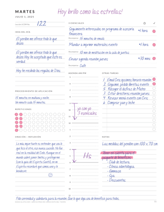 Planeador Un Curso de Milagros - Hoja Diaria