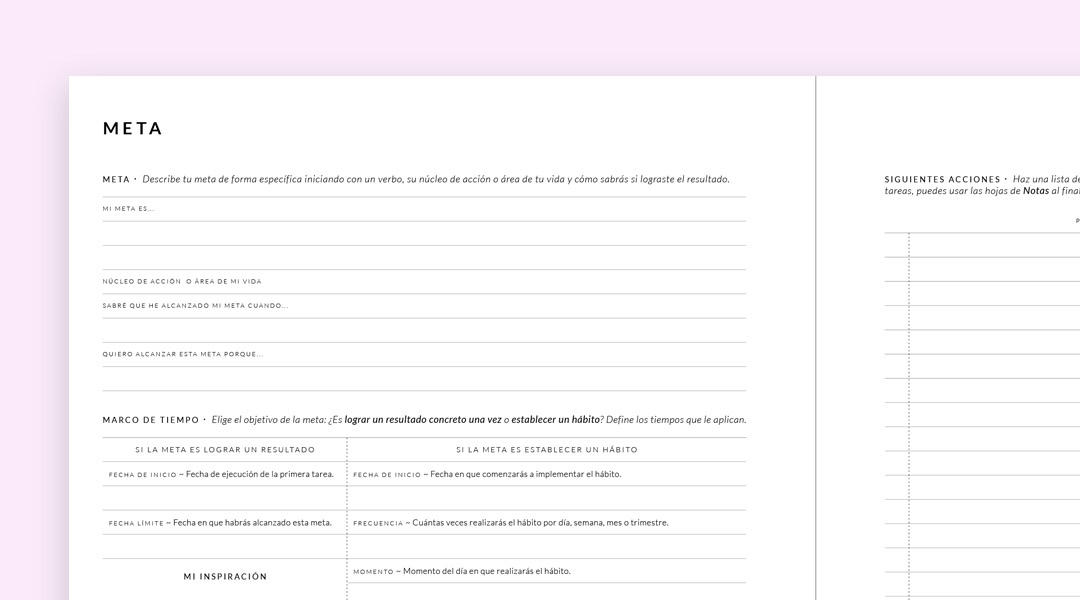 Planeador Esencialista Edición Metas